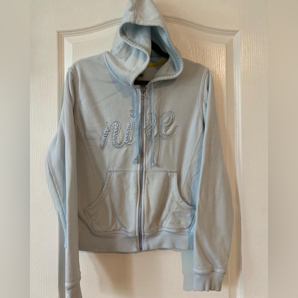 NIKE SOFT BLUE FULL ZIP WITH HOOD - Picture 1 of 8